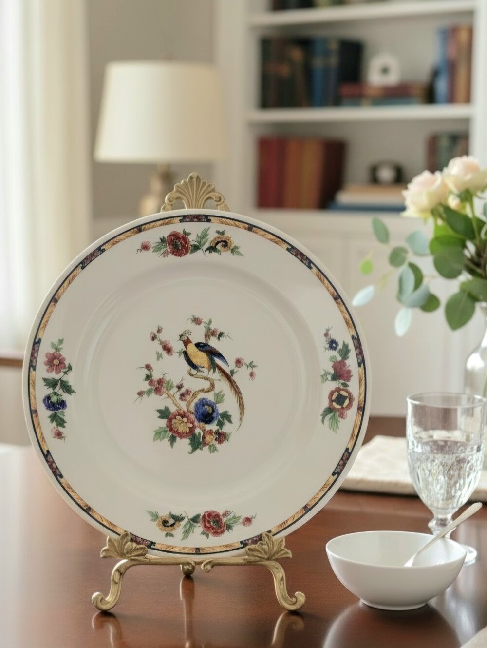 Vintage Syracuse China Bird of Paradise Peacock Dinner Plate 10" Single Plate